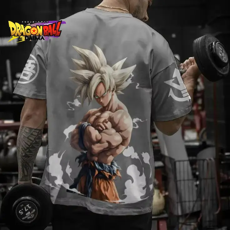 Dragon Ball Print Short Sleeve Tee Graphic T Shirts Man Summer Y2k Clothes Cotton Casual Oversized Streetwear Tops Anime Cosplay