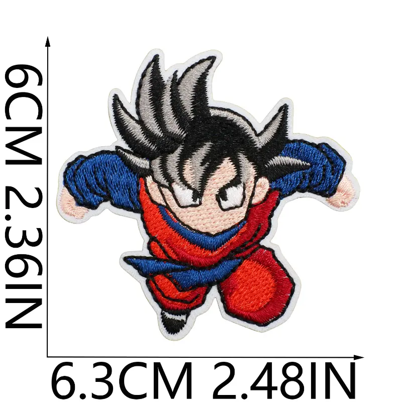 21pcs Dragon Ball Son Goku Embroidery Patches Anime DIY Applique Sewing Decorative Badges on Clothes Stickers Patch Accessories