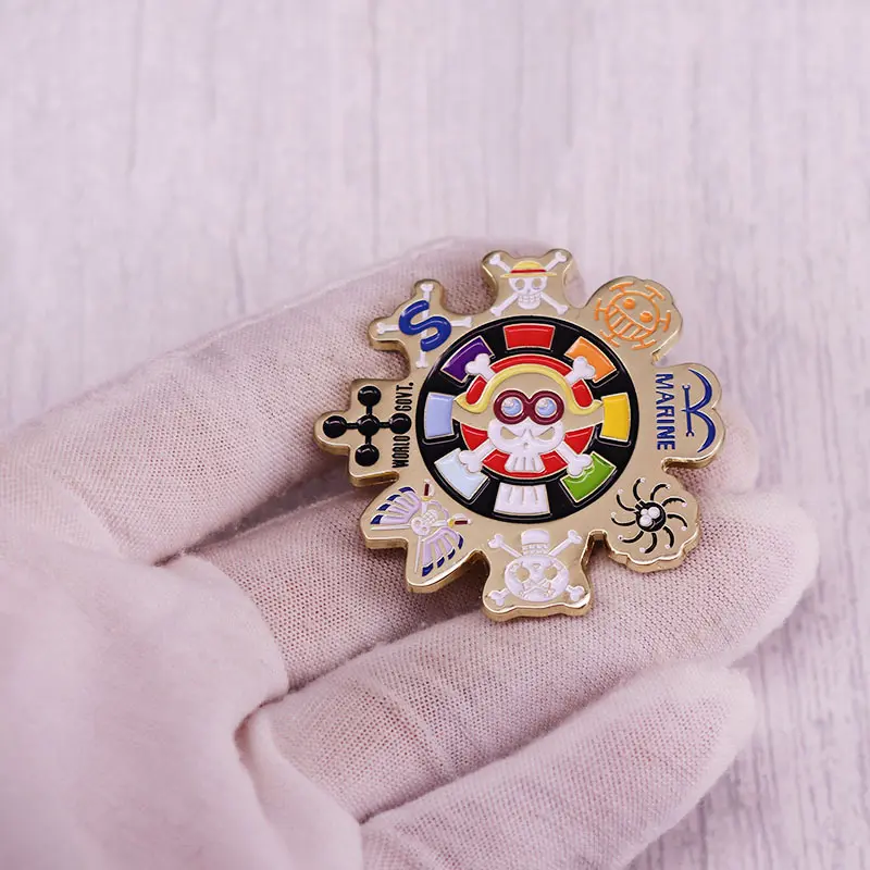 Japanese Anime One Piece Lapel Pins for Backpack Enamel Pin Men Women's Brooches Cool Briefcase Badges Jewelry Accessories