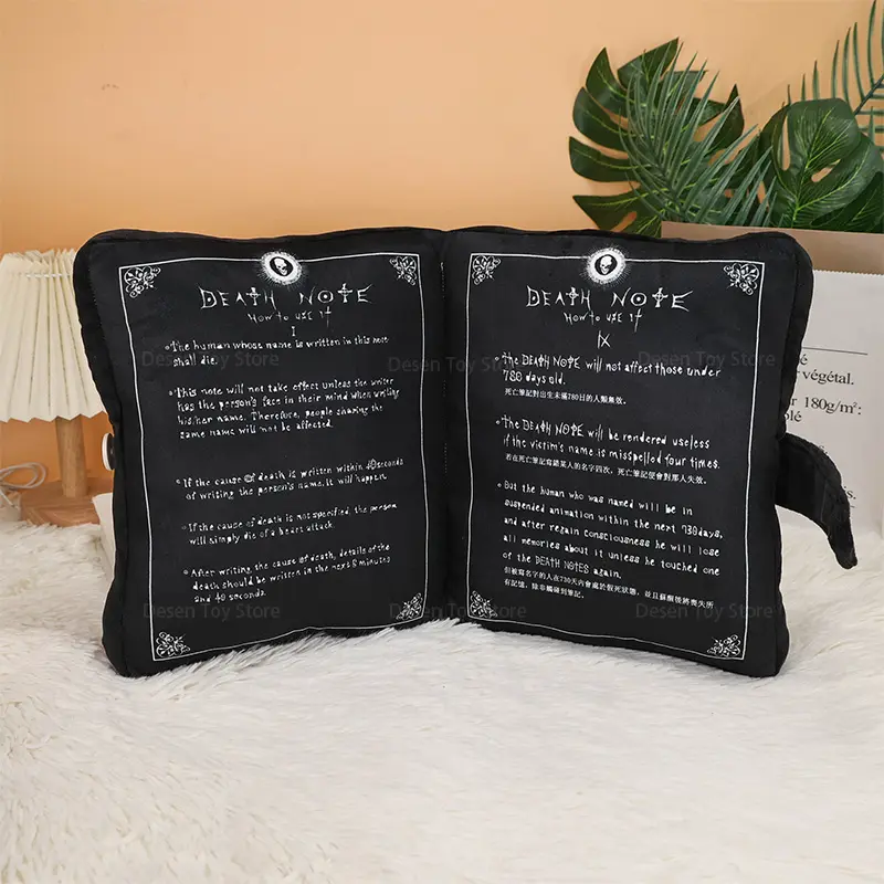 Death Note Plush Toy Pillow Anime Stuffed Toys High Quality Birthday Gifts for Children Adults 51x14x30cm