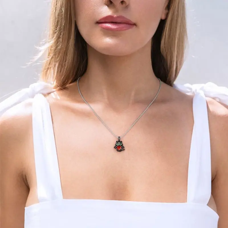 Toothless Series Necklace Hot Movies Night Fury Glass Gem Pendant Chain Women Jewelry Accessories Souvenir Birthday Gift