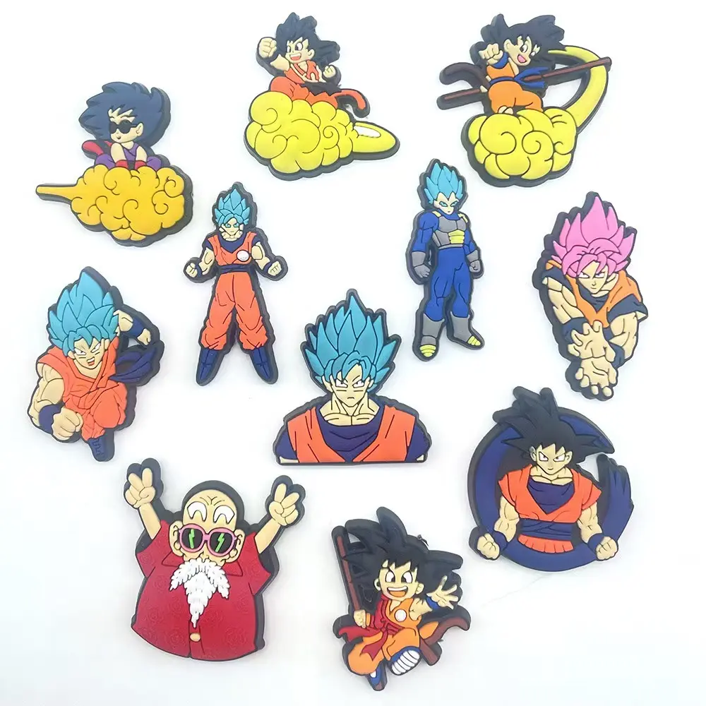 11 PCS Cartoon Dragon Ball Shoes Flower Decorative Buckle Personality DIY Garden Shoe Buckle Accessories