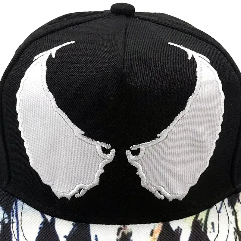 Hip-hop Hats Venom Ghost Expression Baseball Cap New Adjustable Unisex Embroidery Sun Hat Breathable UV Protection Outdoor Gift
