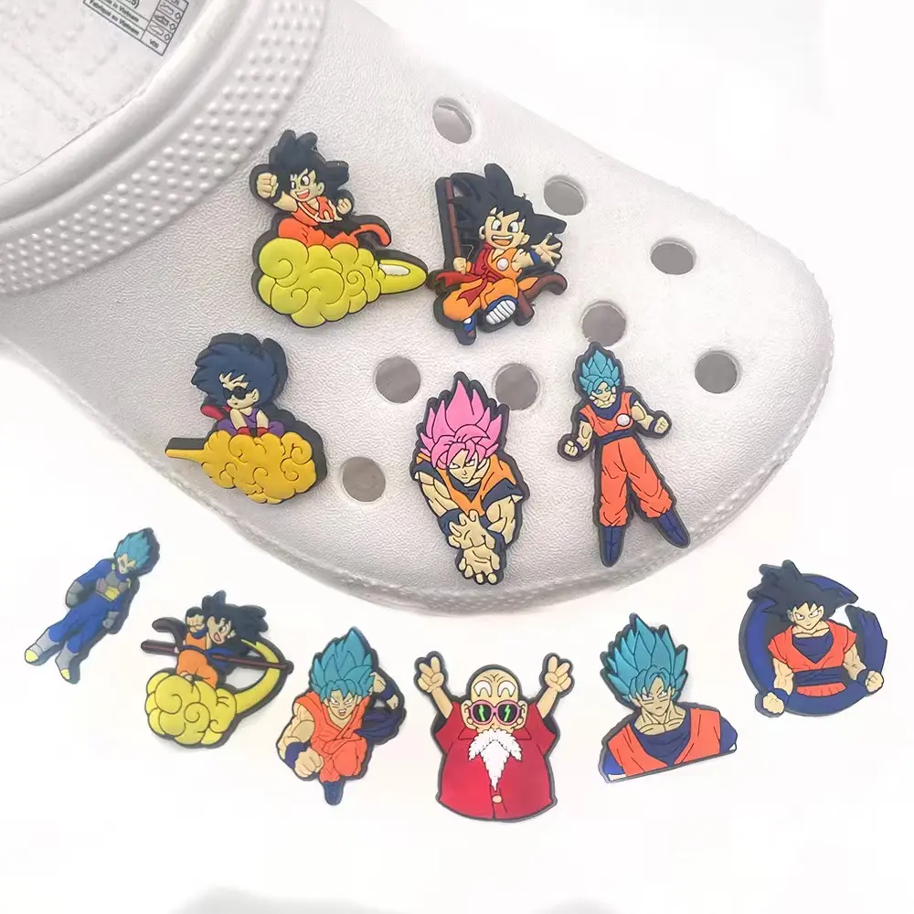 11 PCS Cartoon Dragon Ball Shoes Flower Decorative Buckle Personality DIY Garden Shoe Buckle Accessories