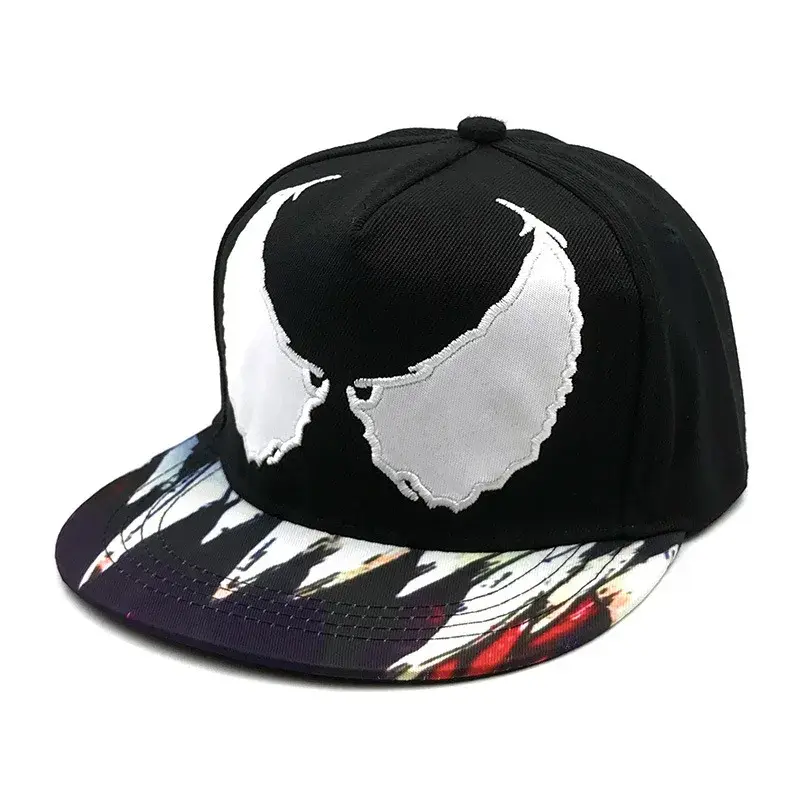 Hip-hop Hats Venom Ghost Expression Baseball Cap New Adjustable Unisex Embroidery Sun Hat Breathable UV Protection Outdoor Gift