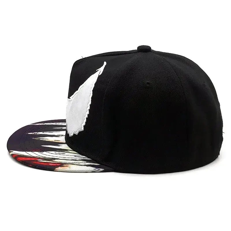 Hip-hop Hats Venom Ghost Expression Baseball Cap New Adjustable Unisex Embroidery Sun Hat Breathable UV Protection Outdoor Gift