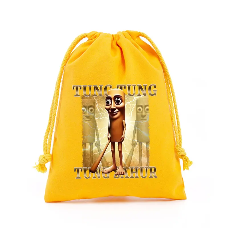 Tralalero Tralala Drawstring Bag Tungtung Sahur Brainrot Gift Bags Kids Travel Organization Coin Purse Stationery Pencil Case