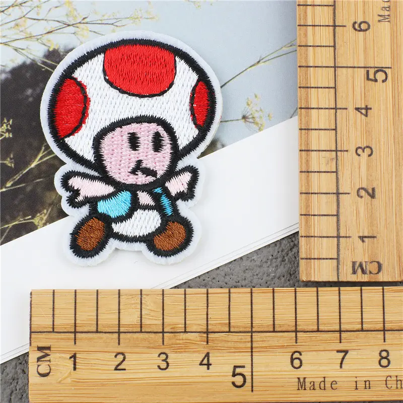 1pc Cute Cloth Patch Clothes Cartoon DIY Yoshi Luigi Sticker Sew on Embroidery Patches Applique Iron on Clothing