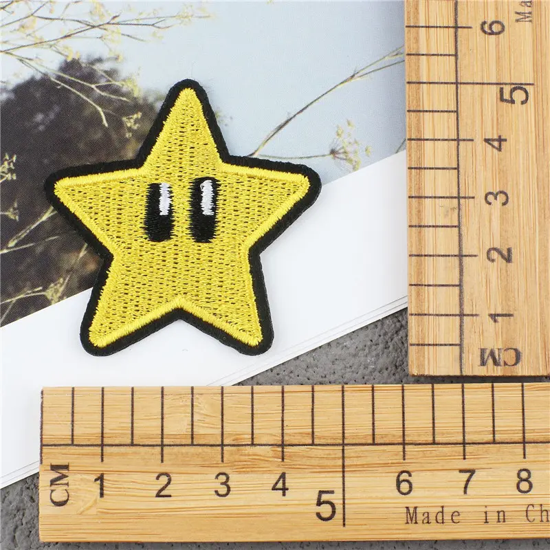 1pc Cute Cloth Patch Clothes Cartoon DIY Yoshi Luigi Sticker Sew on Embroidery Patches Applique Iron on Clothing