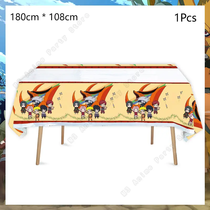 Naruto Birthday Decoration Narutoed Party Supplies Sasuke Ninja Disposable Tableware Paper Cup Tablecloth Plate Bags Kit Boys
