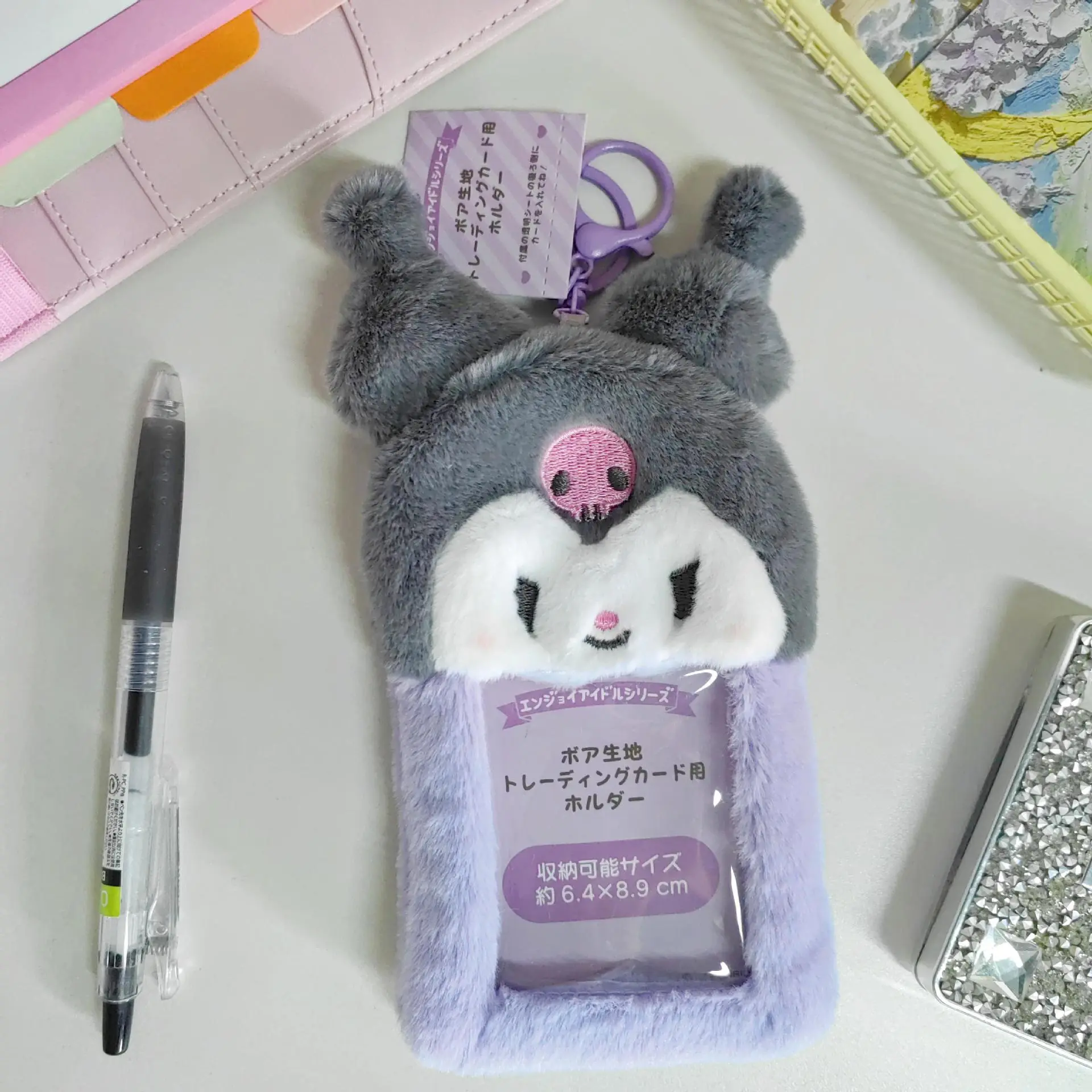 Sanrio Plush Toys Card Holders Kuromi Cinnamoroll Id Cards Kawaii Bag Pendant Photo Albums Keychains Accessories Birthday Gifts