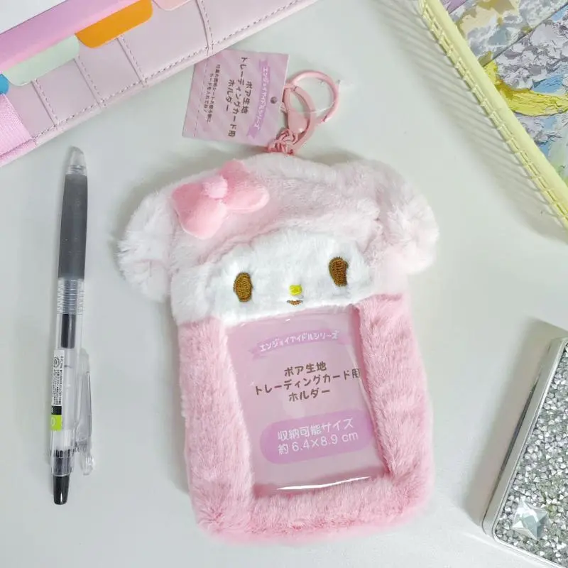 Sanrio Plush Toys Card Holders Kuromi Cinnamoroll Id Cards Kawaii Bag Pendant Photo Albums Keychains Accessories Birthday Gifts