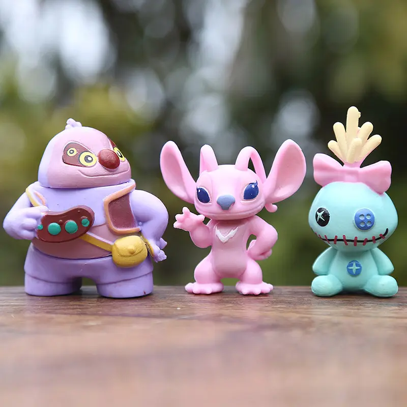 12pcs/set Anime Stitch scrump Lilo Characters Vinyl Figure Model Toys