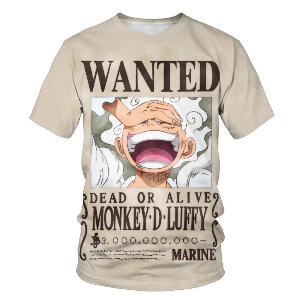 Fashion Kid Anime One Piece Luffy T Shirt Boy Clothing Kids Boys Tshirt Children T-shirt Summer Short Sleeve Tops Tees