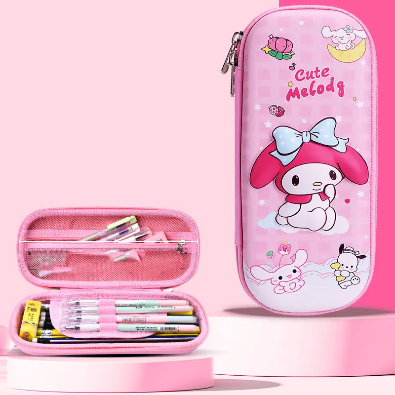 The 2025 new student cartoon cute HelloKitty3D stationery box is a waterproof, shockproof and large-capacity stationery box