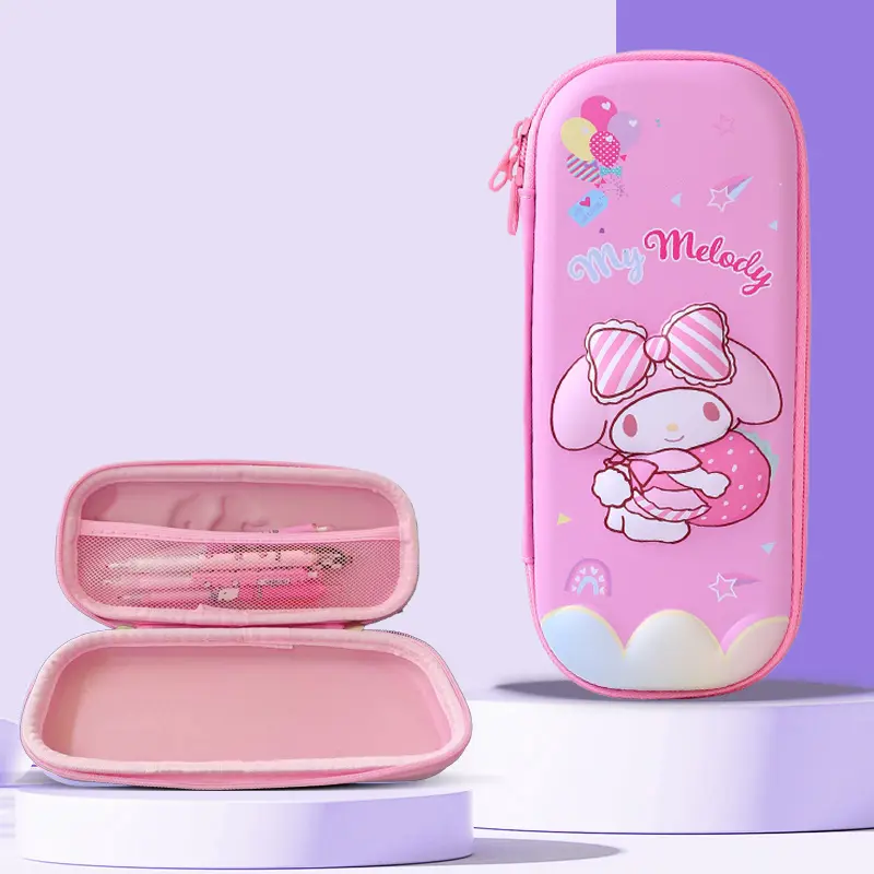 The 2025 new student cartoon cute HelloKitty3D stationery box is a waterproof, shockproof and large-capacity stationery box