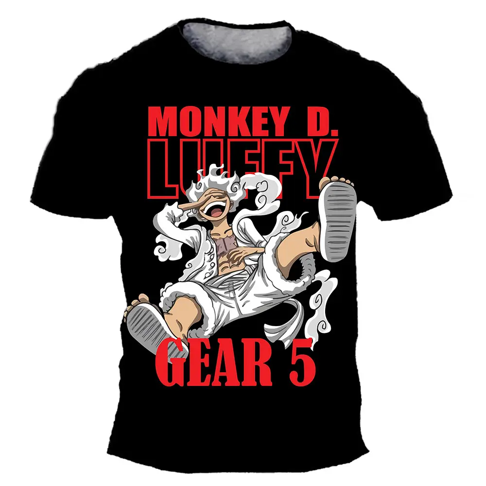 Fashion Kid Anime One Piece Luffy T Shirt Boy Clothing Kids Boys Tshirt Children T-shirt Summer Short Sleeve Tops Tees