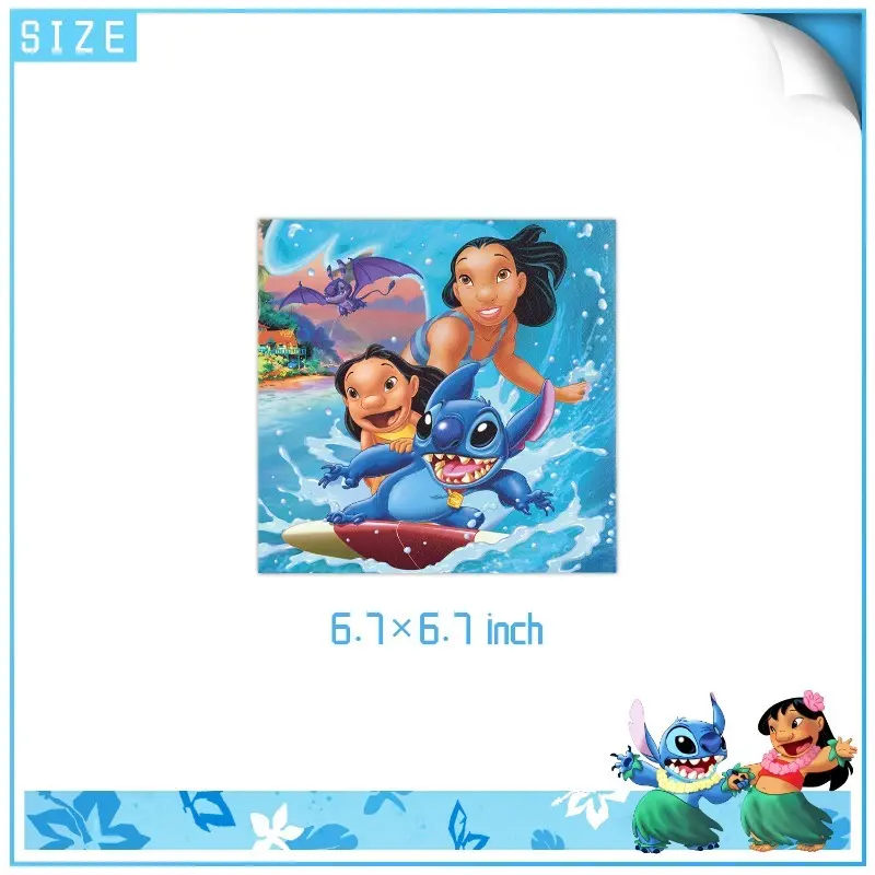Disney Lilo Stitch Theme Birthday Party Supplies Tableware Set Children Birthday Party Cutlery Decoration Napkin Paper Cup