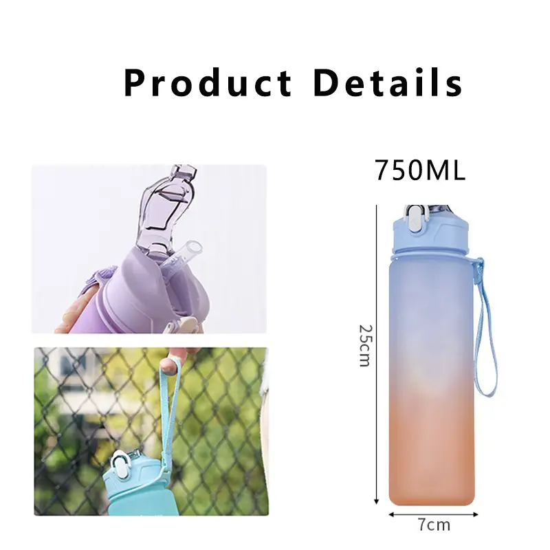 750 ML Tungtungtung Sahur Bombardiro Crocodilo Large Capacity Straw Water Cup Outdoor Portable Water Bottle Ins Popular Gifts