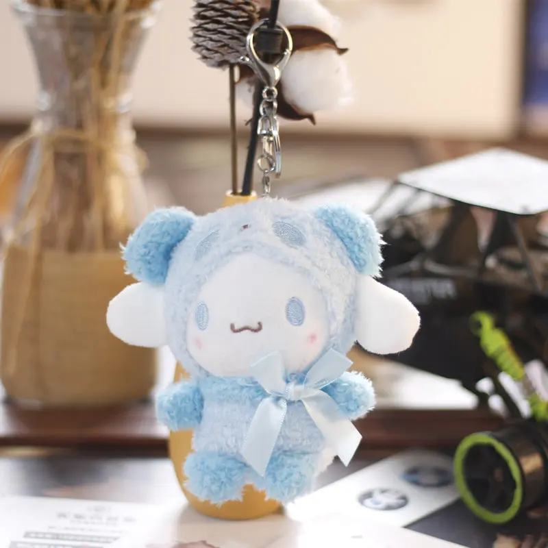 12cm Sanrio Kawaii Hello Kitty Kuromi Plush Doll Toys Pendant Cute Plush Keychain Bag Pendant Christmas Gifts