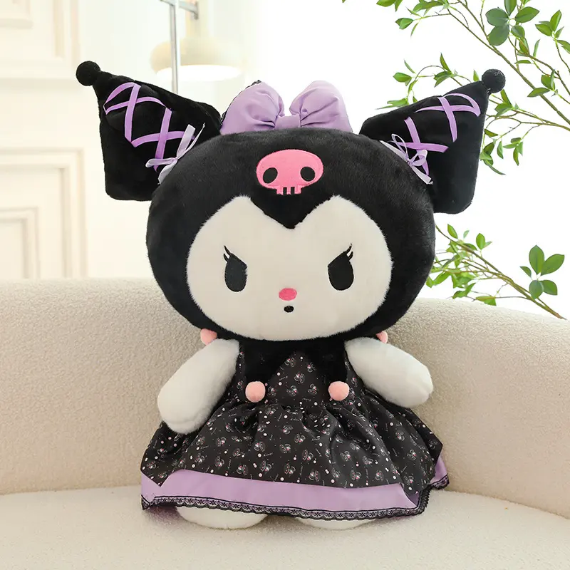 Cartoon Sanrio Kuromi Series Plush Toy Lovely Anime Cinnamoroll Child Accompany Doll Healing Gifts For Children's Birthday
