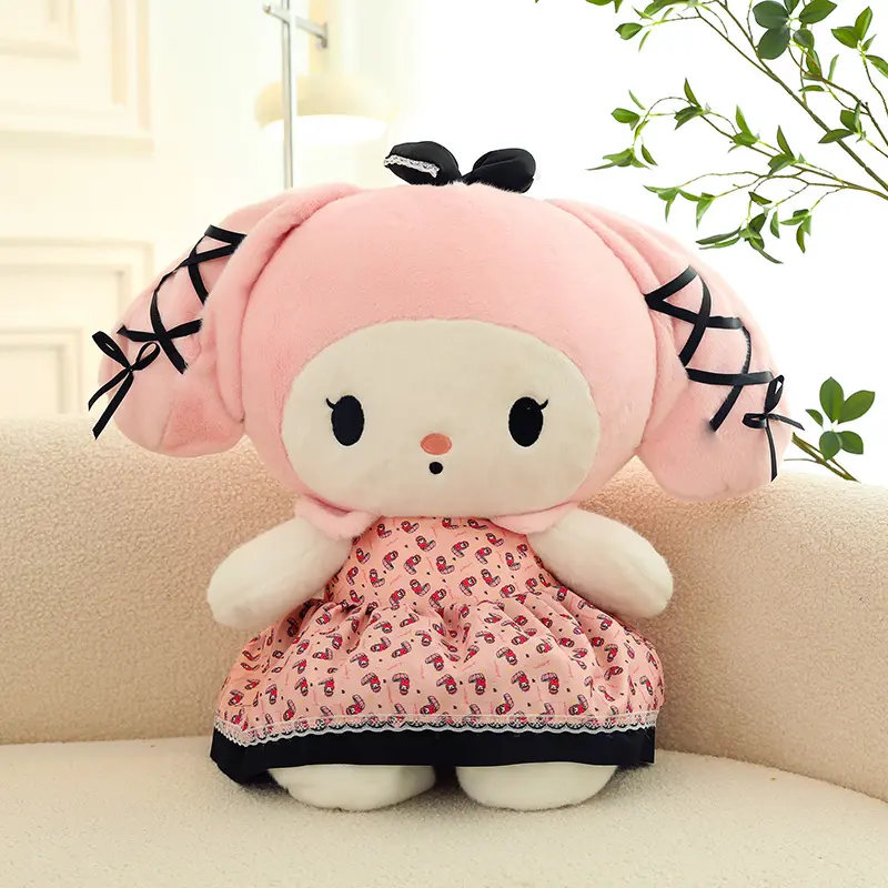 Cartoon Sanrio Kuromi Series Plush Toy Lovely Anime Cinnamoroll Child Accompany Doll Healing Gifts For Children's Birthday