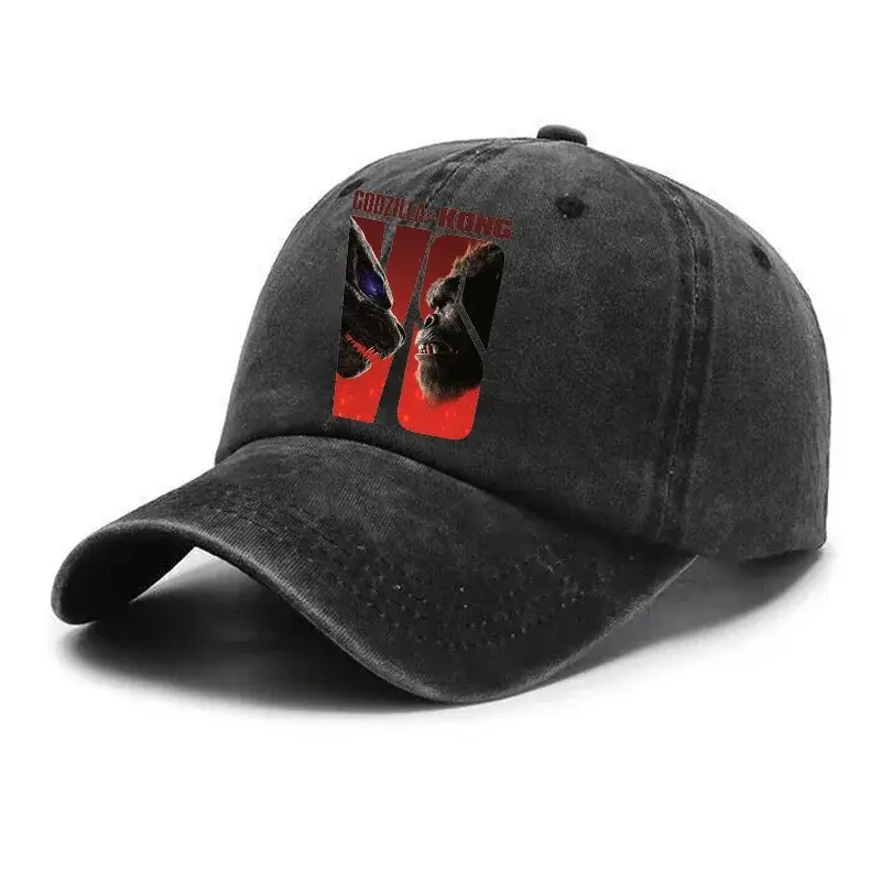 Godzilla Kong Baseball Caps for Men Women Anime Movie Cartoon Summer Sun Hats Outdoor Sport Retro Sunbonnet Adult Headgear Gifts