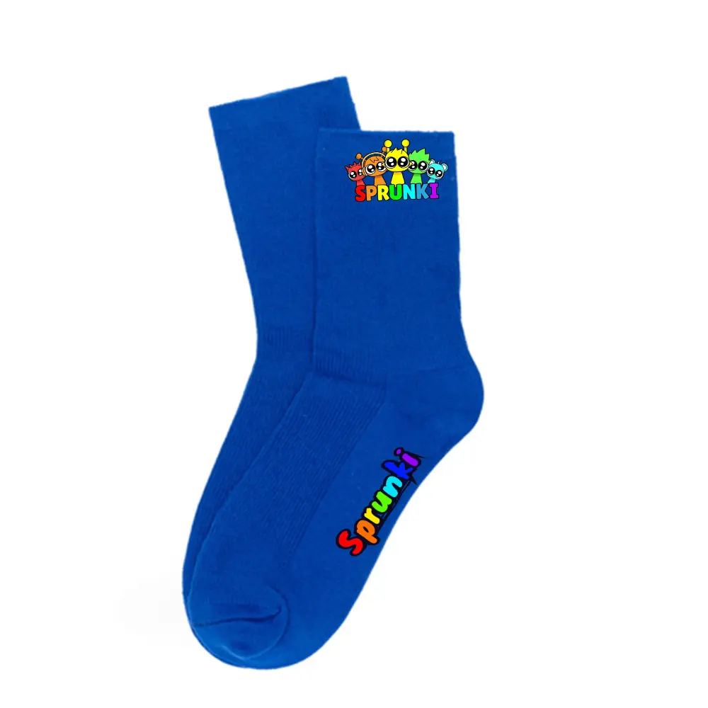 Sprunki Series Adult Socks Cartoon Printed Women Men Knitting Stockings New Game Casual Comfortable Accessories Birthday Gift