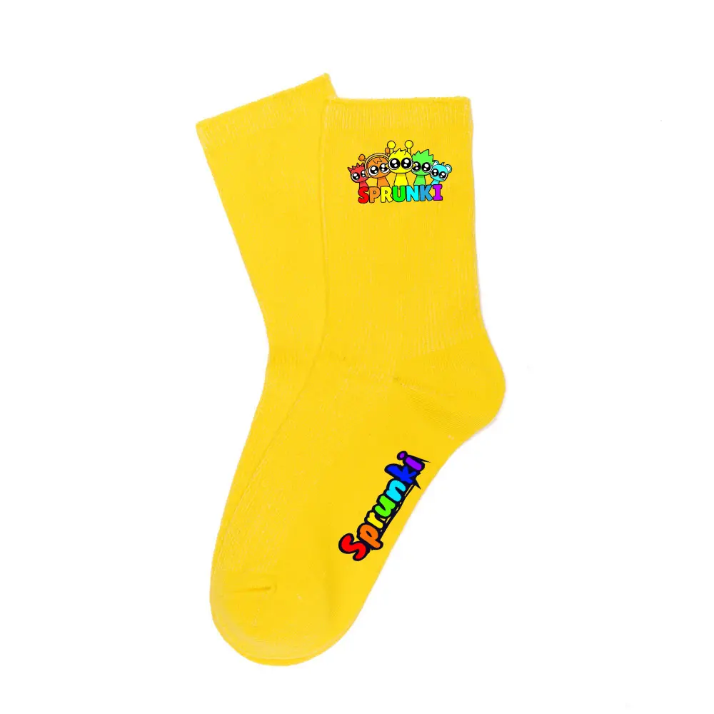 Sprunki Series Adult Socks Cartoon Printed Women Men Knitting Stockings New Game Casual Comfortable Accessories Birthday Gift