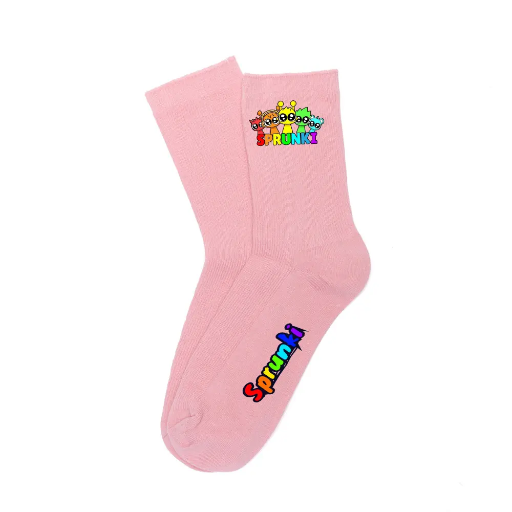 Sprunki Series Adult Socks Cartoon Printed Women Men Knitting Stockings New Game Casual Comfortable Accessories Birthday Gift