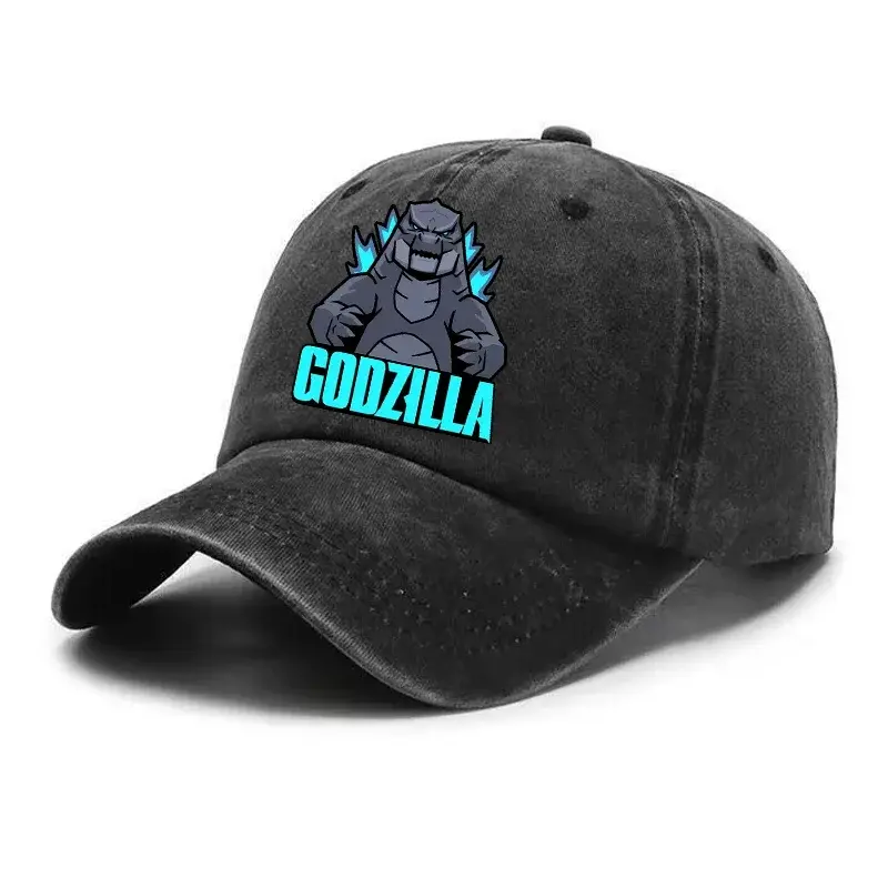 Godzilla Kong Baseball Caps for Men Women Anime Movie Cartoon Summer Sun Hats Outdoor Sport Retro Sunbonnet Adult Headgear Gifts