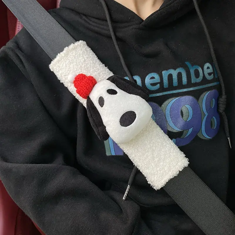 Snoopy seat belt Safety Belt Shoulder Cover Breathable Protection Seat Belt Padding Pad Auto Interior Access Car accessories new