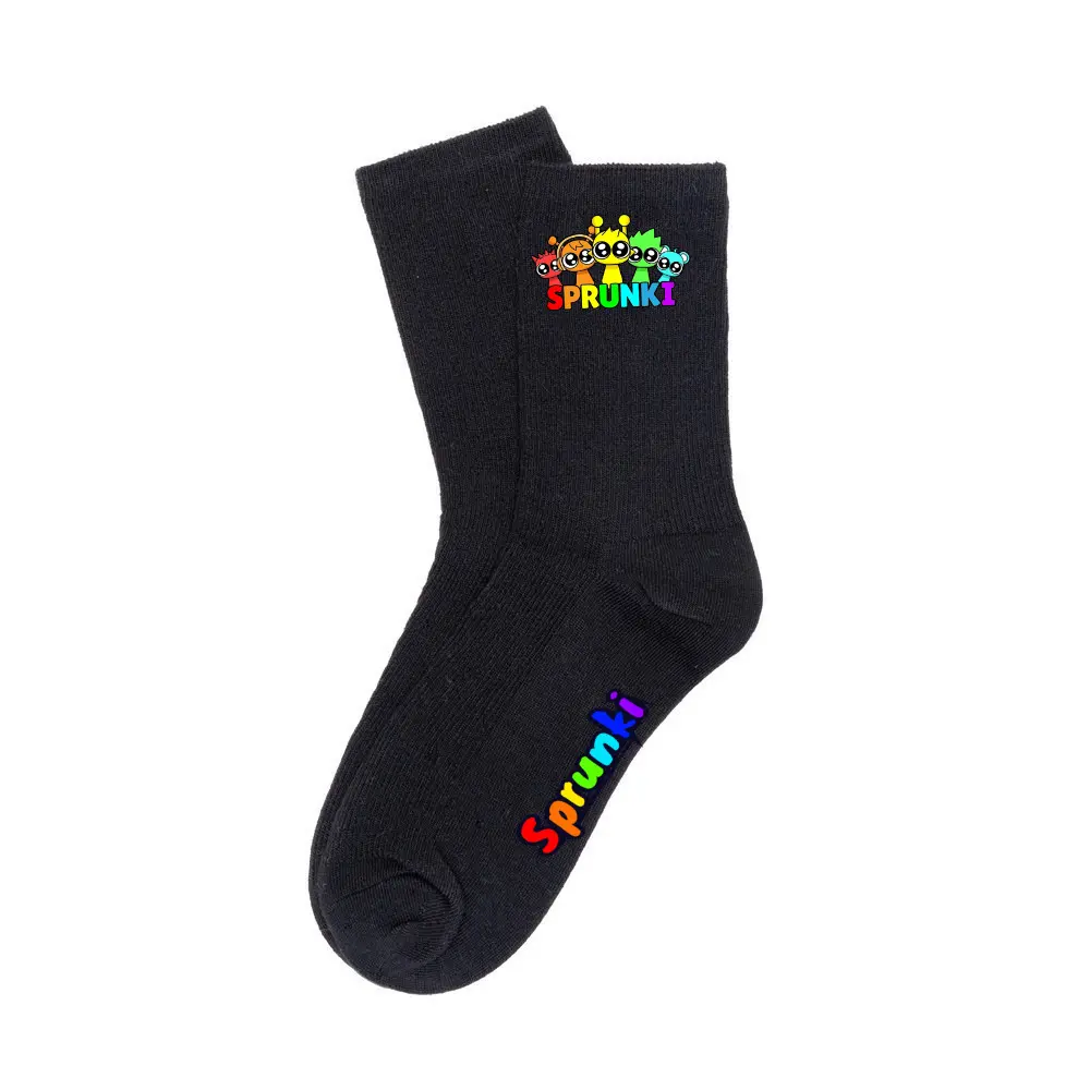 Sprunki Series Adult Socks Cartoon Printed Women Men Knitting Stockings New Game Casual Comfortable Accessories Birthday Gift