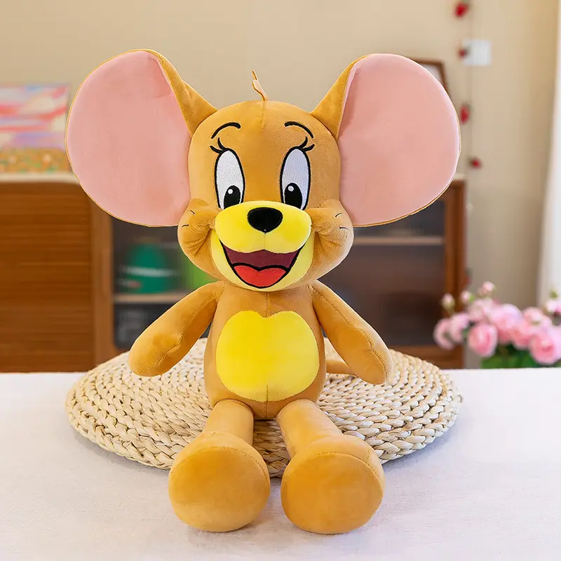 Cute Cat And Mouse Doll Cartoon Tom Cat Plush Doll Children's Companion Comfort Doll Jerry Mouse Gift