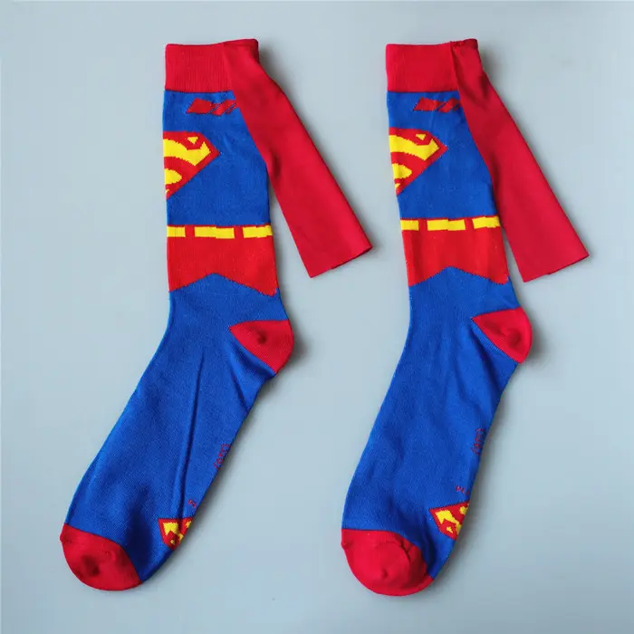 Marvels Series Adult Cotton Socks Supermans Batmans Cosplay Long Sock Comics Hero Men Personality Accessories Birthday Gift