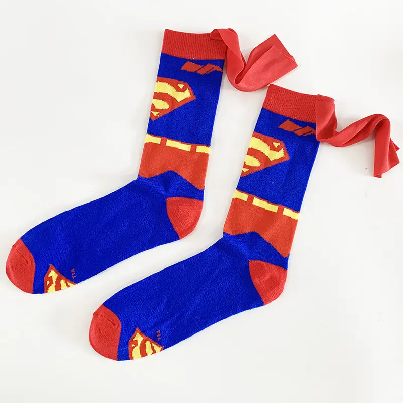 Marvels Series Adult Cotton Socks Supermans Batmans Cosplay Long Sock Comics Hero Men Personality Accessories Birthday Gift