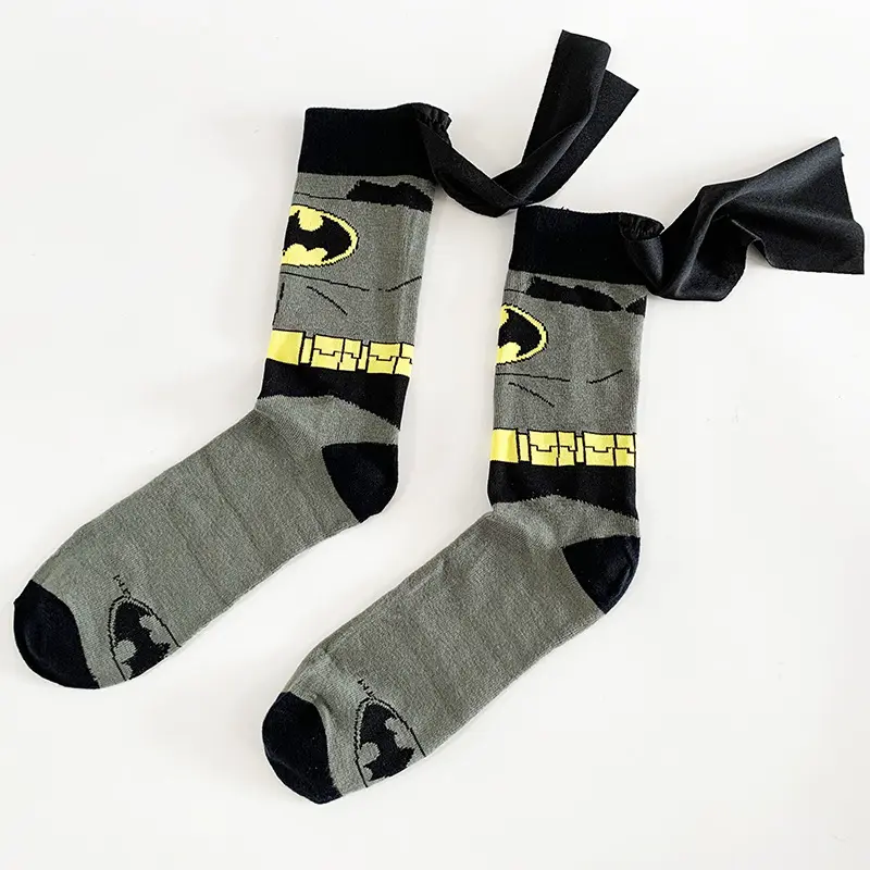 Marvels Series Adult Cotton Socks Supermans Batmans Cosplay Long Sock Comics Hero Men Personality Accessories Birthday Gift
