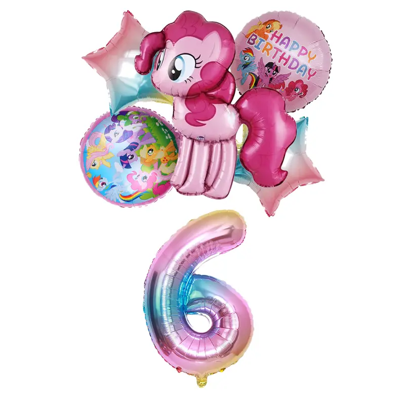 My Little Ponys Digit 1-10 Balloons Kawaii Unicorn Ballons Birthday Baby Shower Gender Reveal Party Decoration Classic Toys Gift