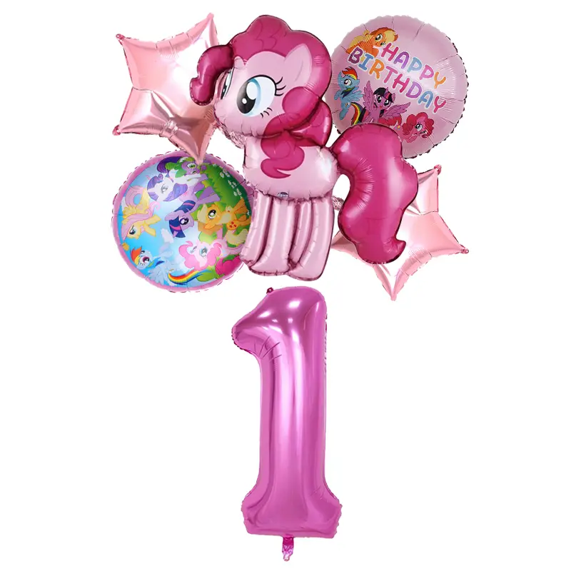 My Little Ponys Digit 1-10 Balloons Kawaii Unicorn Ballons Birthday Baby Shower Gender Reveal Party Decoration Classic Toys Gift