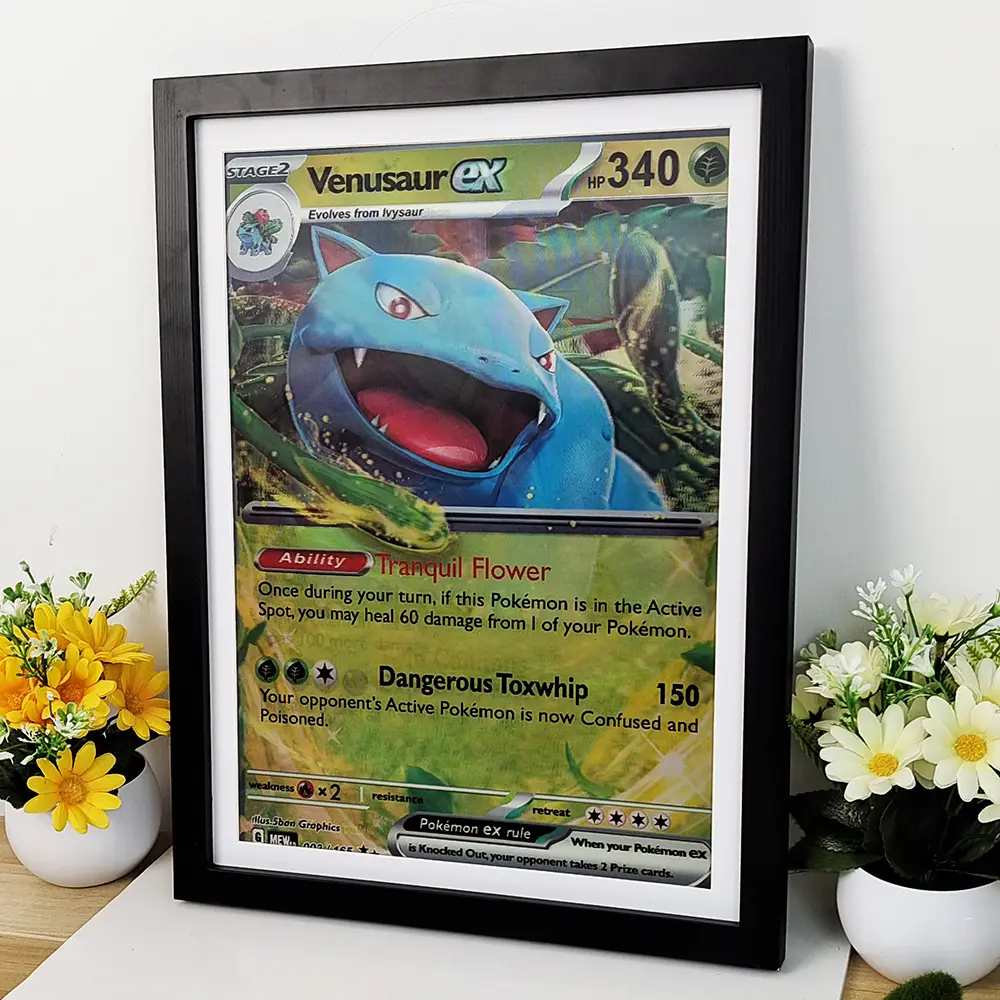 Anime Pokemon 3D Lenticular Poster Charizard Squirtle Bulbasaur amazing 3D Effects Wall Art Print(Without Frame)
