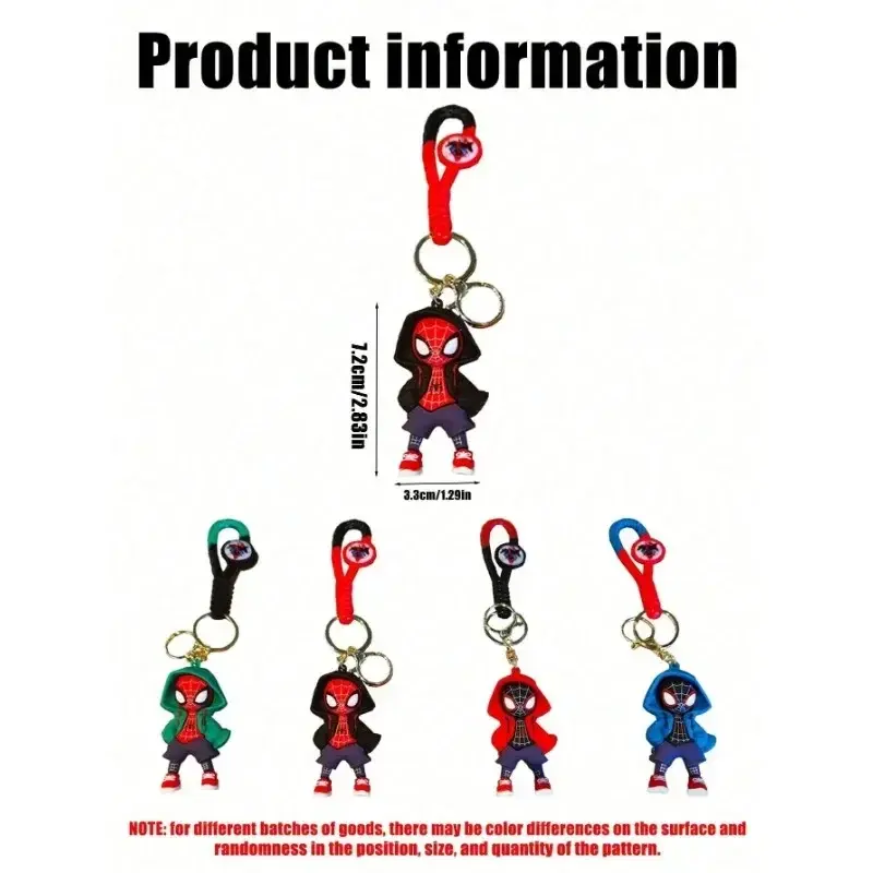 Disney Marvel Spider-Man Doll Key Chain, Spider-Man Fashion Bag Pendant, Keychain
