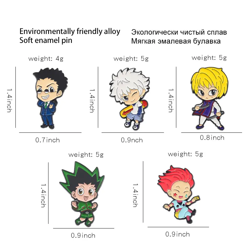 HUNTERxHUNTER Funny Gon Freecss Hard Enamel Pin Cartoon Anime Fans Collect Badge Jewelry Unique Lapel Backpack Pins Jewelry Gift