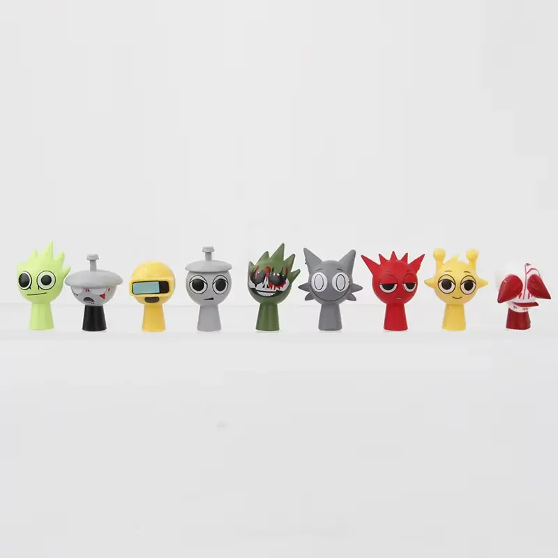 Hot 48pcs/Set Mini Sprunki Action Figure Toy Cartoon Movie Sprunki Wenda Model Doll Figurines Kids Gift