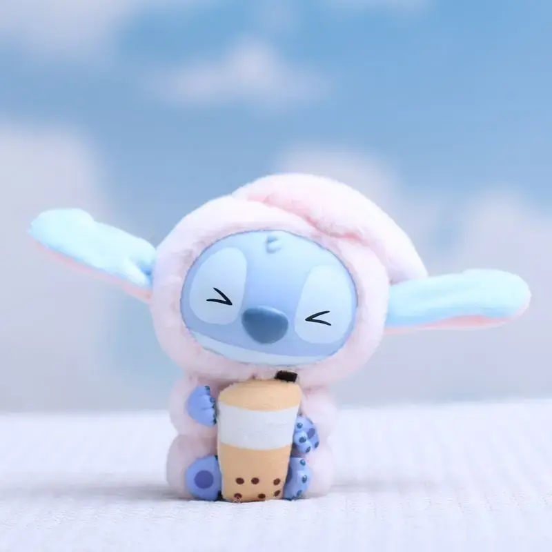 Disney Stitch Plush Toy Kawaii Lilo & Stitch Keychain Doll Snack Before Bed Series Backpack Pendant Birthday and Christmas Gift