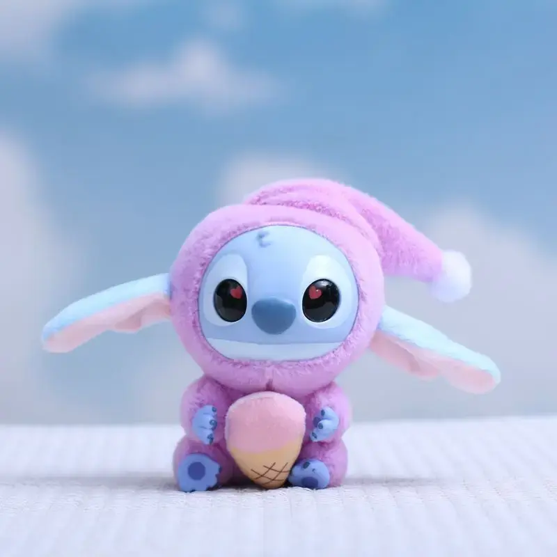 Disney Stitch Plush Toy Kawaii Lilo & Stitch Keychain Doll Snack Before Bed Series Backpack Pendant Birthday and Christmas Gift