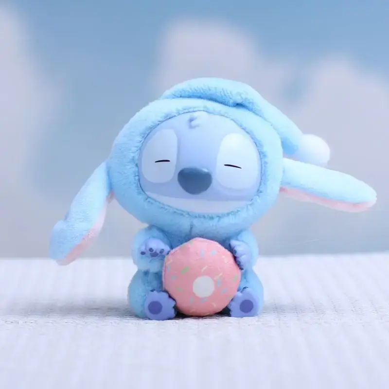 Disney Stitch Plush Toy Kawaii Lilo & Stitch Keychain Doll Snack Before Bed Series Backpack Pendant Birthday and Christmas Gift