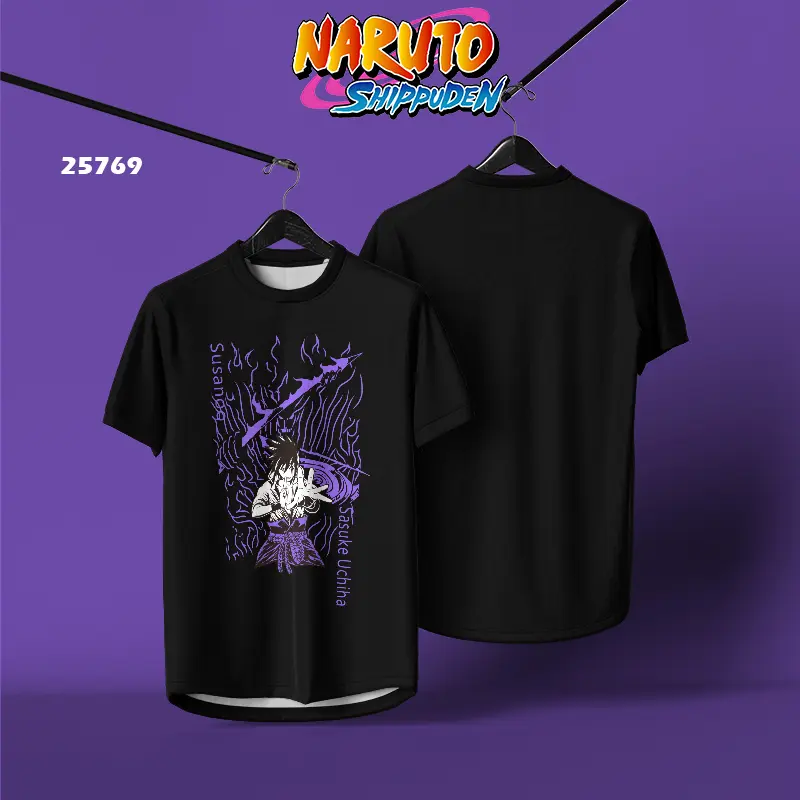 Naruto Shippuden Sasuke Jersey Hokage Tshirt NARUTO UZUMAKI Manga Anime T-Shirt Short Sleeve Summer Quick Drying Breathable Top
