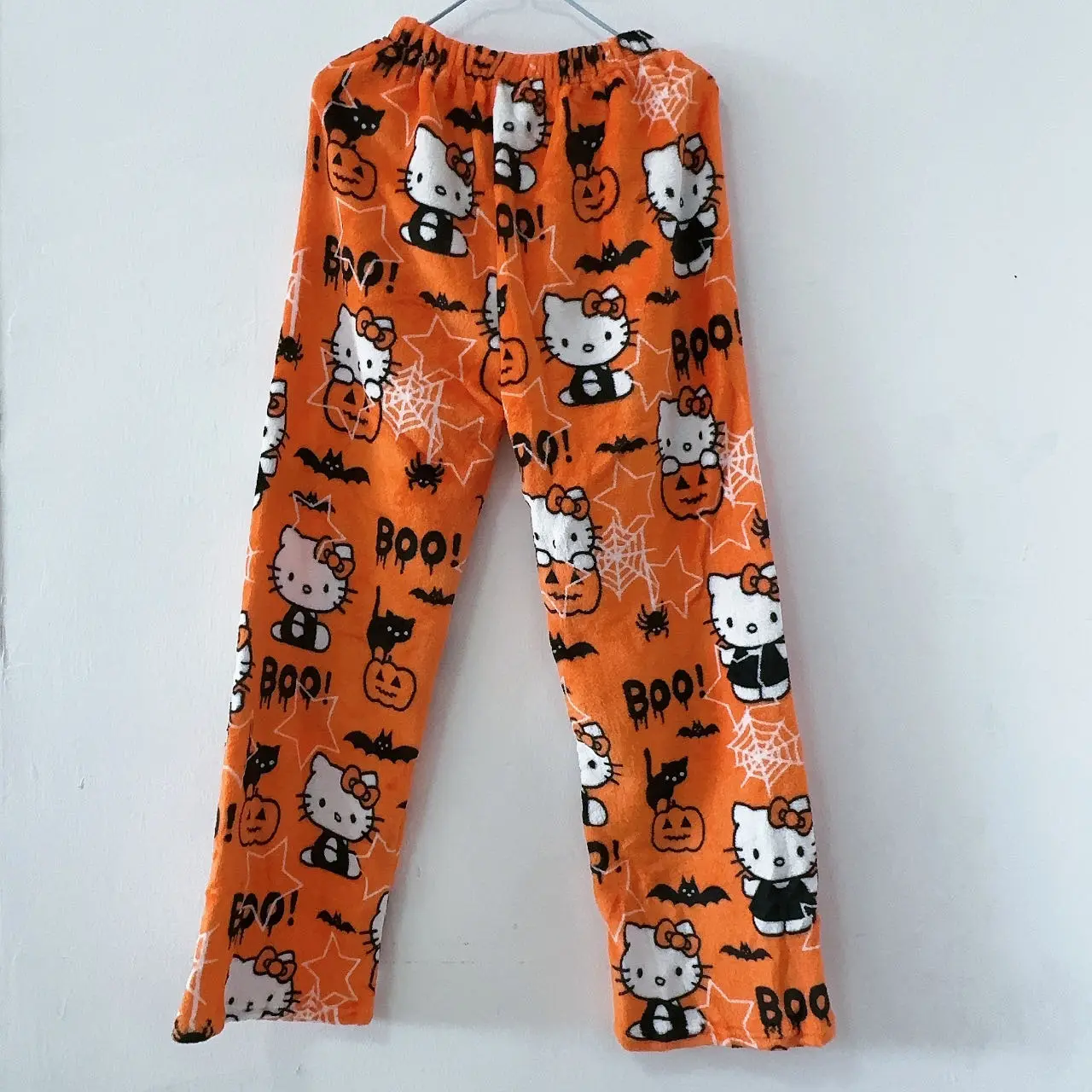 Sanrio Hello Kitty Anime Y2k Kawaii Flannel Pajamas Women'S Warm Woolen Cartoon Casual Home Pants Autumn Winter Fashion Trousers
