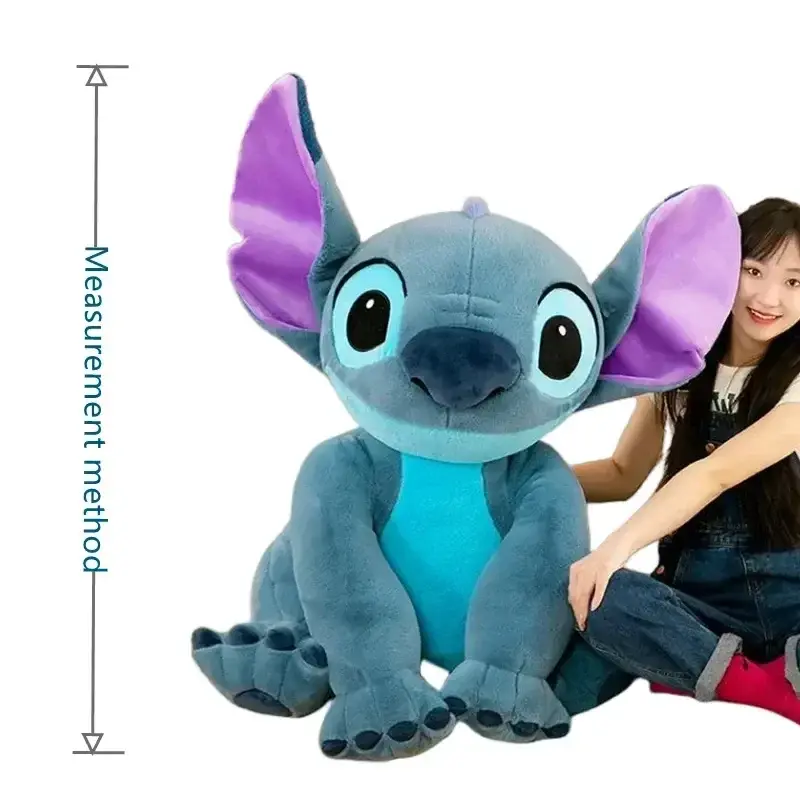 30cm -80cm Disney Giant Size Lilo&Stitch Plush Stuffed Doll Cartoon Animal Couple Sleeping Pillow Softmaterial Toy For Gift