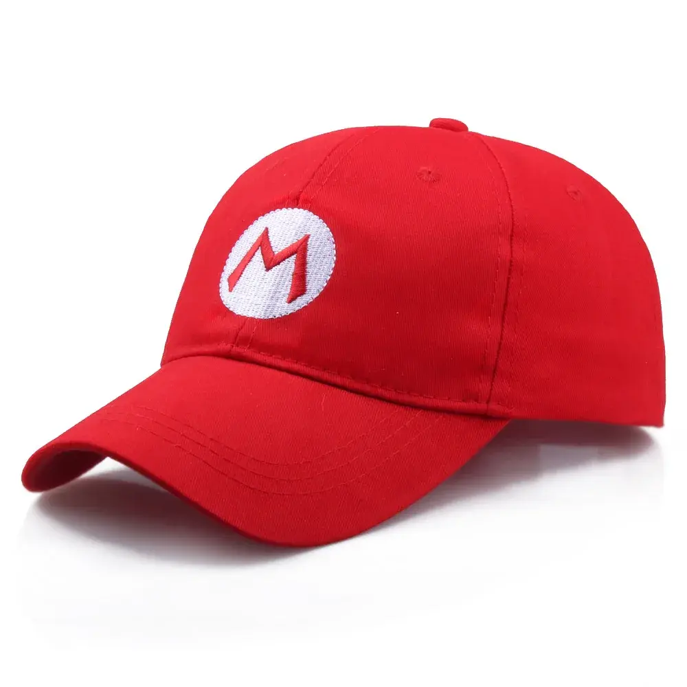 Super Mario Baseball Cap Embroidery Sunshade Adjustable Anime Mario Brothers Cartoon Game Christmas Cosplay Birthday Gift